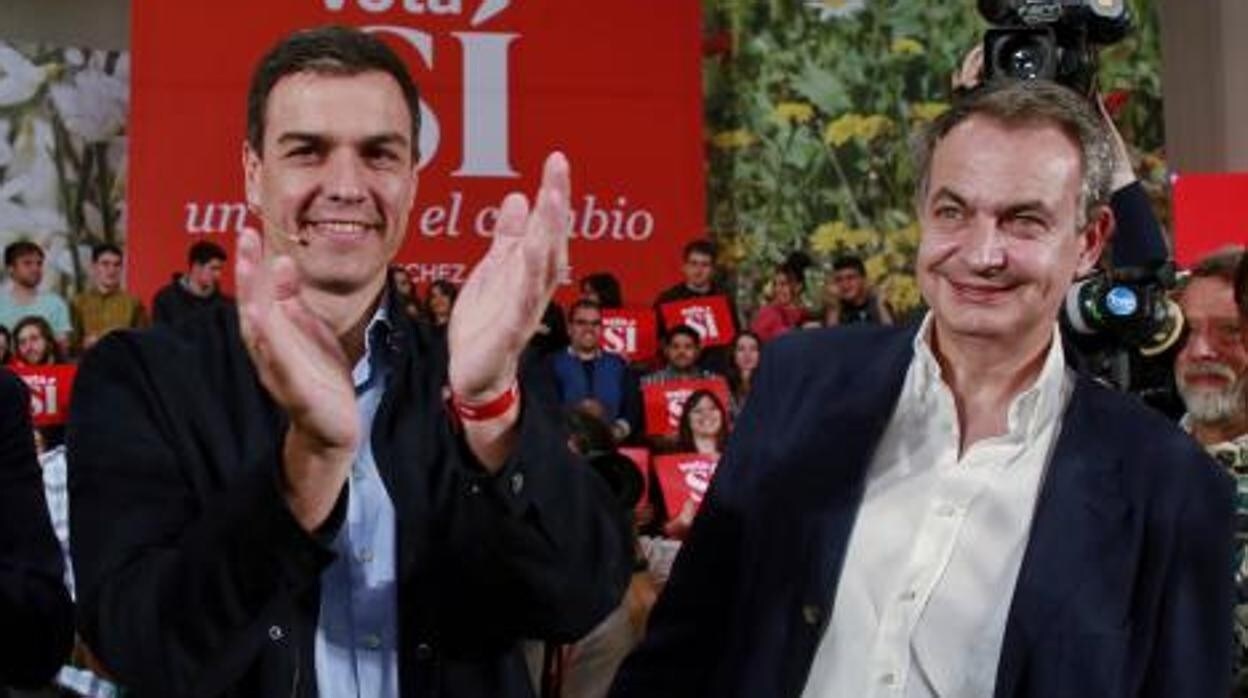 Pedro Sánchez y José Luis Rodríguez Zapatero, en una imagen de archivo