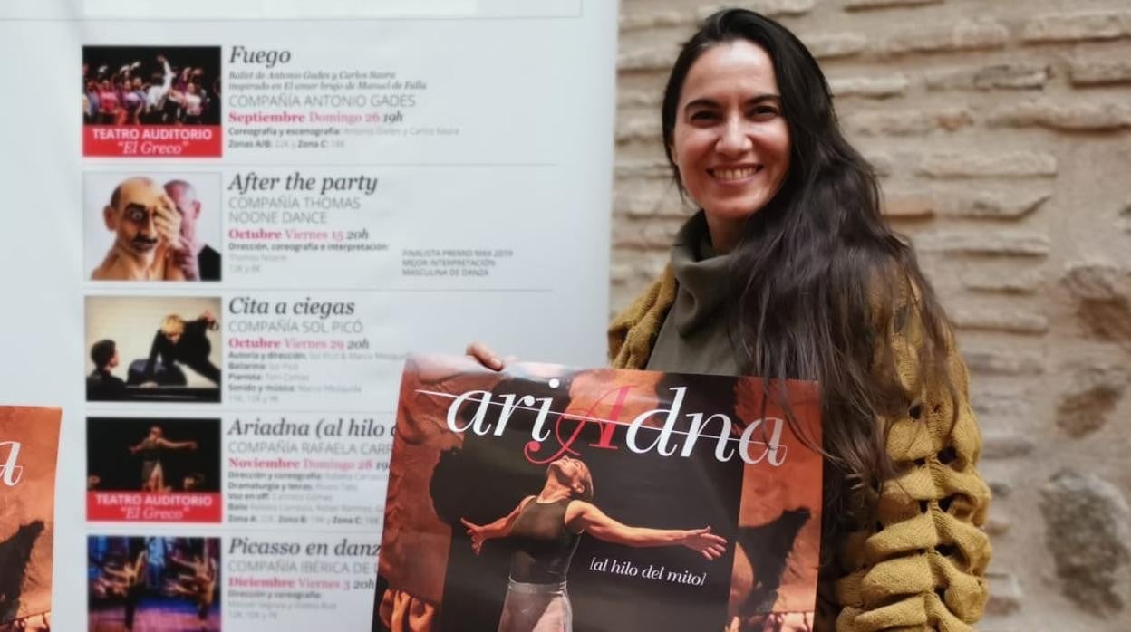 La artista sevillana durante la presentación del espectáculo «Ariadna» que se representa este domingo en Toledo