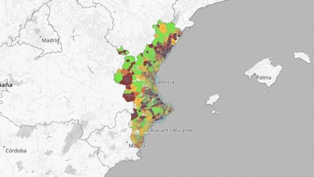 Lista de municipios valencianos en riesgo extremo por el coronavirus con el nuevo semáforo covid