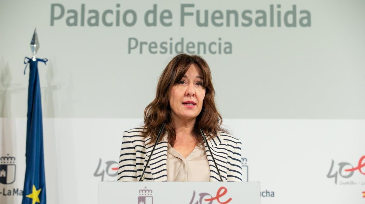 La portavoz del Gobierno de Castilla-La Mancha, Blanca Fernández