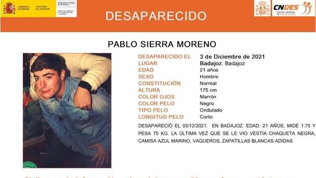 Las claves sobre la búsqueda de Pablo Sierra, el joven de 21 años que lleva desaparecido desde el viernes
