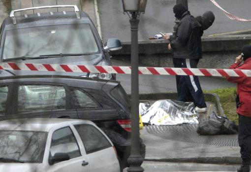 El cuerpo del empresario Ignacio Uría, asesinado por ETA en 2008