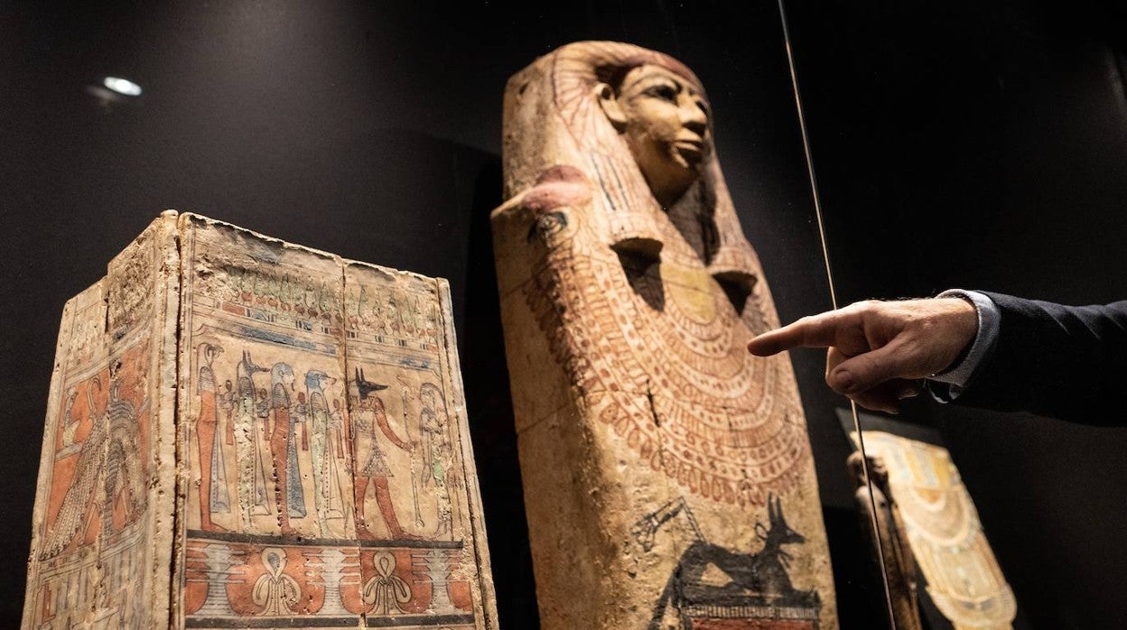 Un detalle de la exposición 'Ptolomeo, Faraón de Egipto. El descubrimiento de su templo'