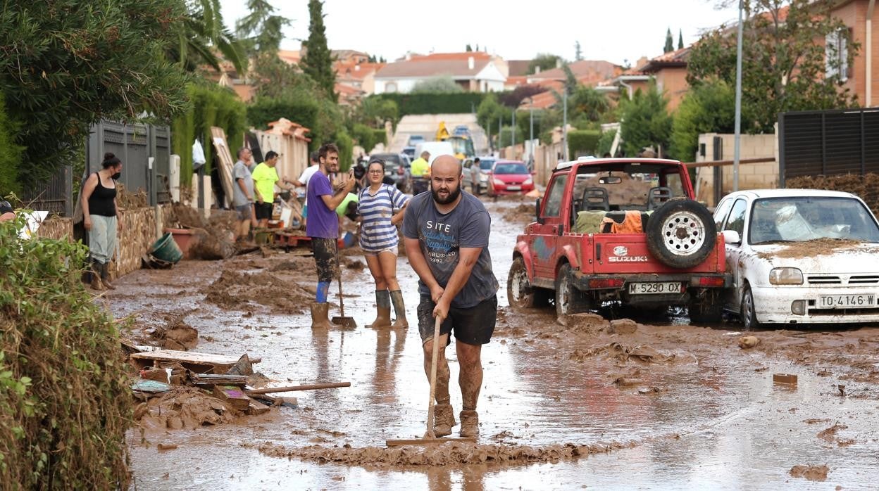 Imagen de los daños producidos por la DANA del 1 de septiembre en el municipio de Cobisa (Toledo)