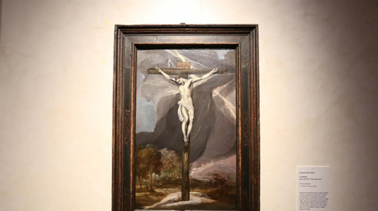 Obra 'Crucifixión' de El Greco que cuelga ya en su museo de Toledo