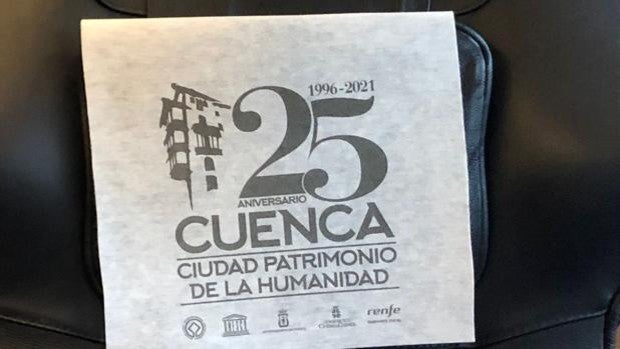 Los trenes AVE lucen ya la imagen del 25 Aniversario de Cuenca como Ciudad Patrimonio