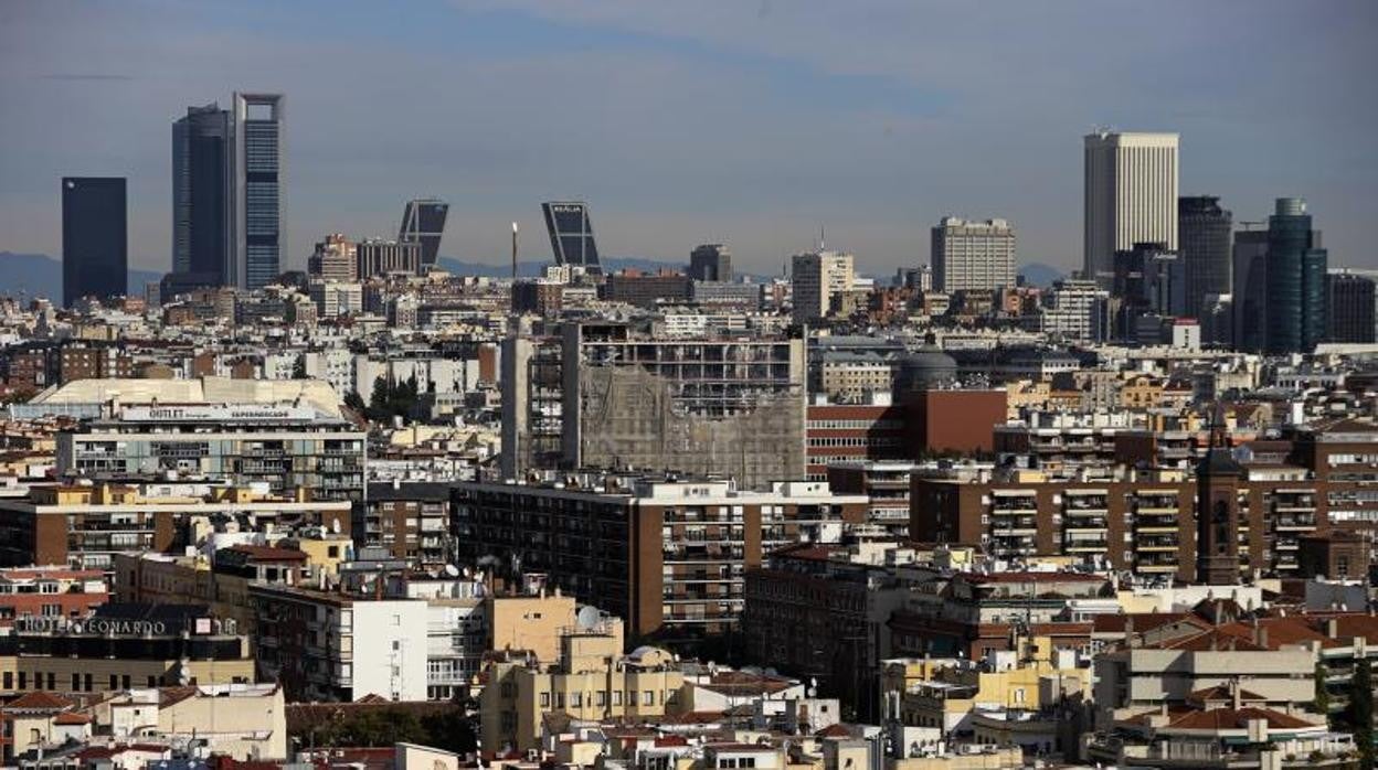 Vista de Madrid y su zona financiera