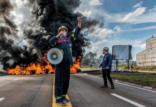 Protestas de trabajadores de Alcoa