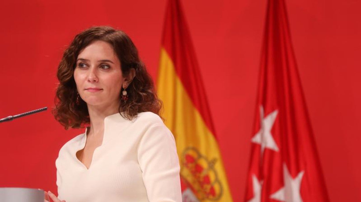 La presidenta de la Comunidad de Madrid, Isabel Díaz Ayuso