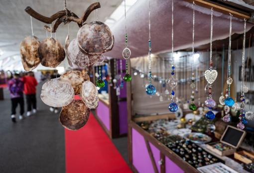 Imagen del mercado navideño instalado en la Ciudad de las Artes y las Ciencias de Valencia