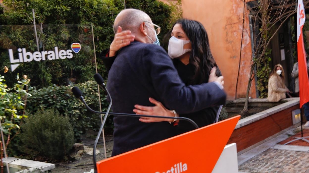 Francisco Igea e Inés Arrimadas, ayer en Valladolid