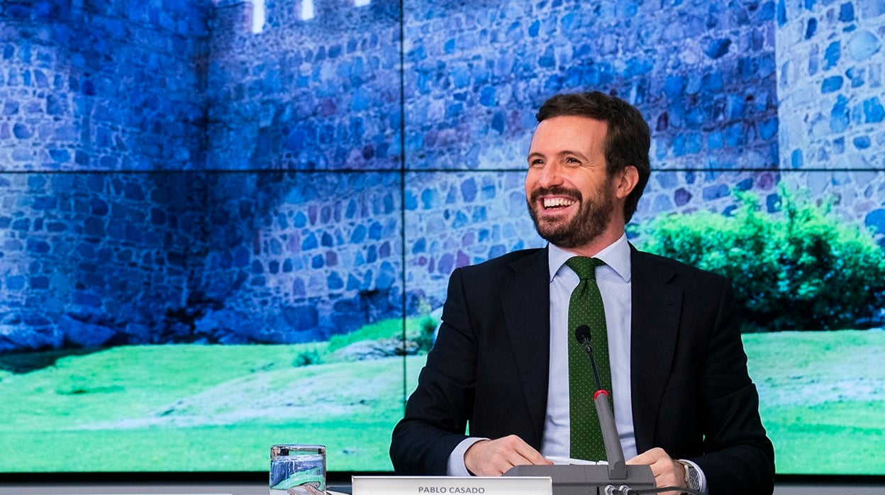 El presidente del PP, Pablo Casado