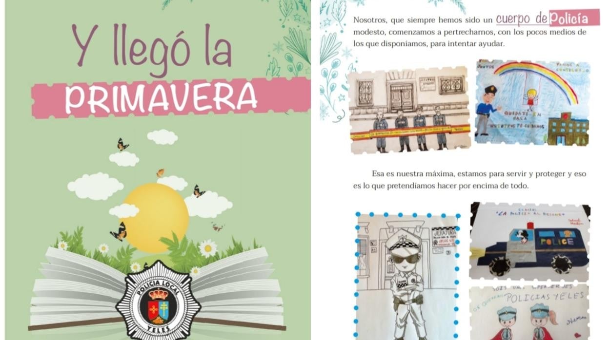 Portada del libro y algunos de los dibujos