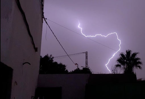 Tormenta eléctrica en Canarias