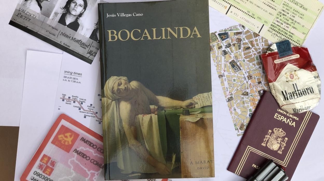 Montaje fotográfico con la portada de ‘Bocalinda’, primera novela del escritor de Manzanares Jesús Villegas Cano