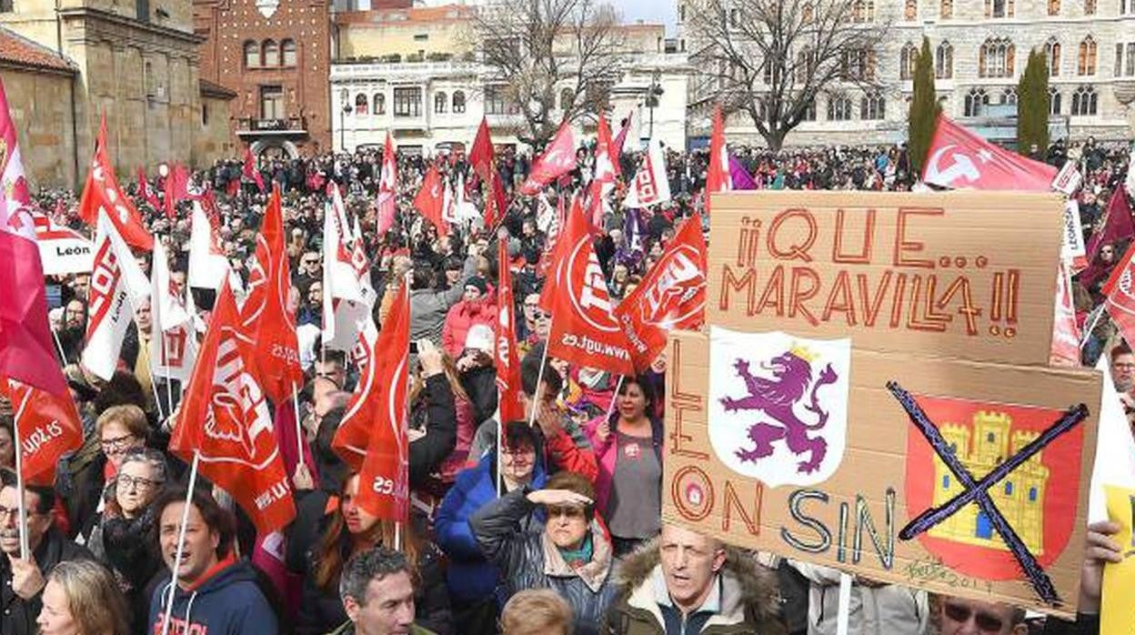 Manifestación en León a favor del 'lexit'