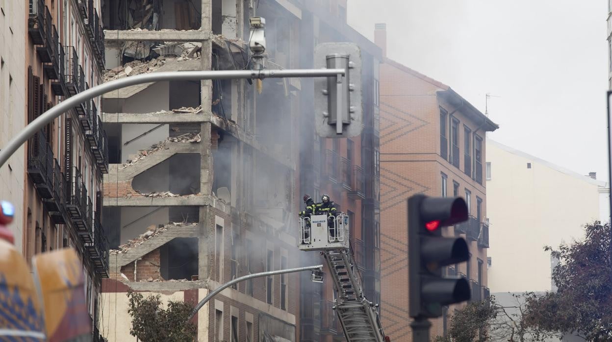 Aspecto del exterior del edificio tras la explosión