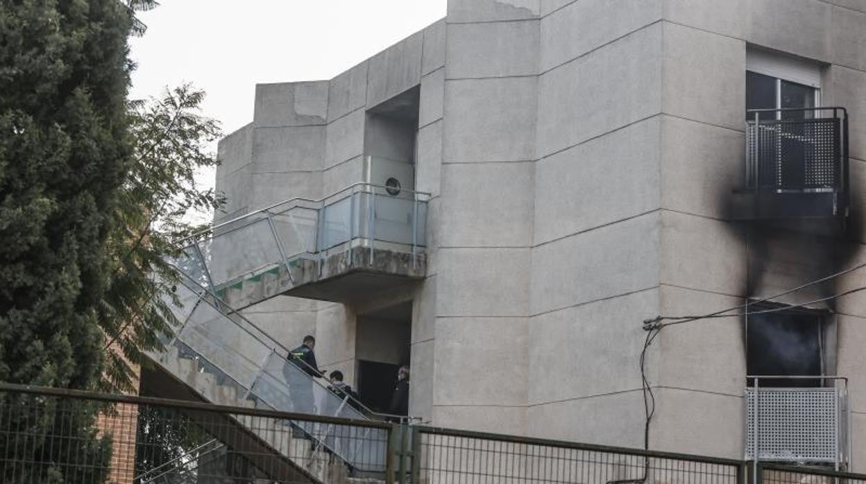 Zona de la residencia de ancianos en la que se produjo el incendio mortal