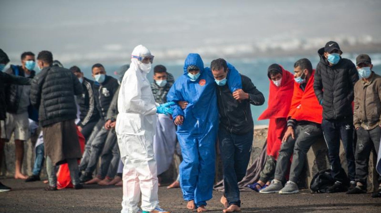 Rescate de una patera en Lanzarote el pasado 19 de enero