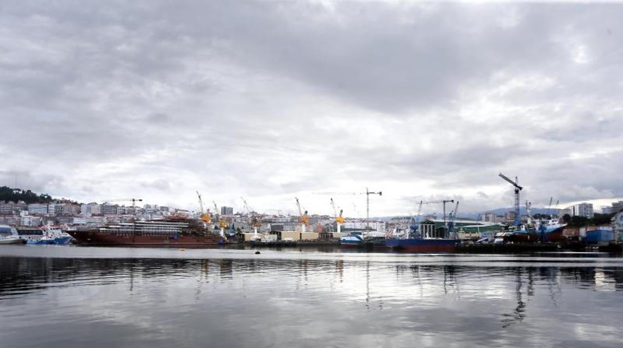 El astillero vigués Hijos de J. Barreras, situado en la ría de Vigo