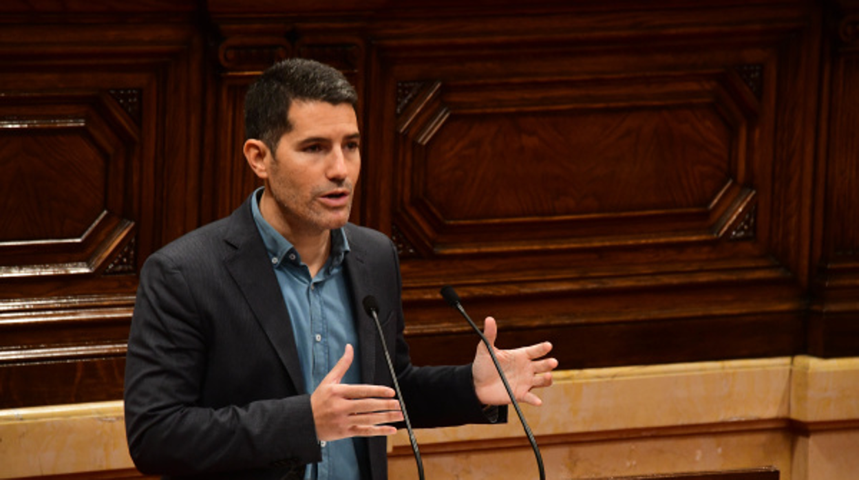 Nacho Martín Blanco, hoy, durante su intervención en el pleno del Parlamento de Cataluña