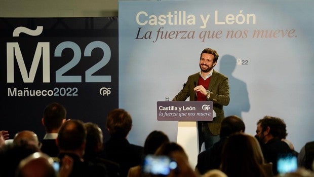 Casado recupera en Castilla y León el mensaje de libertad de la campaña de Ayuso: «Mañueco o sanchismo»