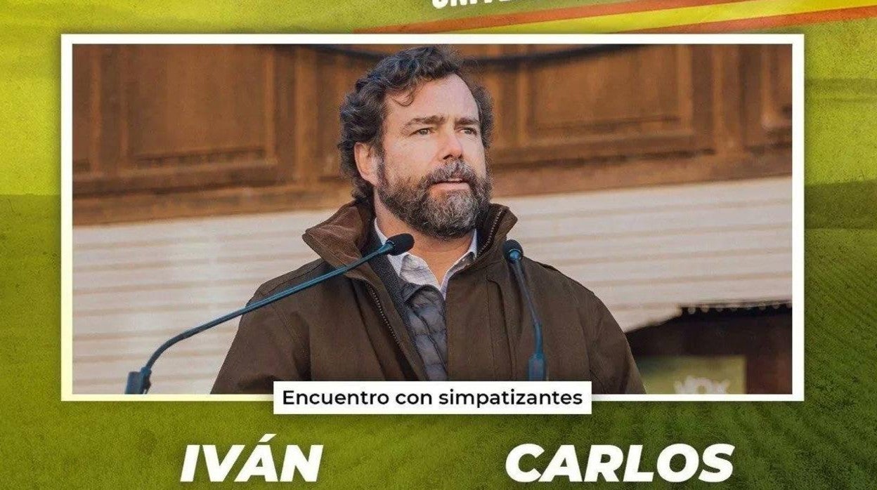 Cartel de Vox en el que se convoca uno de los actos denunciando por el rector de la USAL