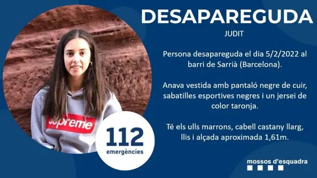 Piden ayuda para encontrar a una chica de 17 años desaparecida el sábado en Barcelona
