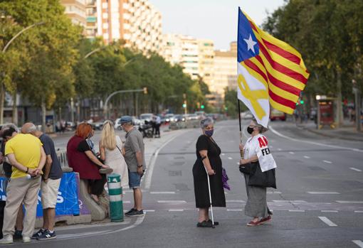 Manifestantes en La Meridiana