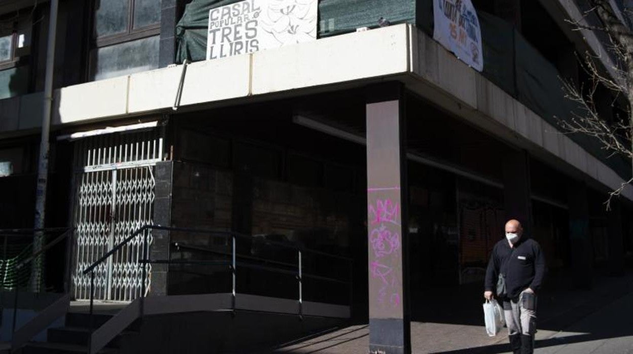 Una imagen del casal popular Tres Lliris, ayer