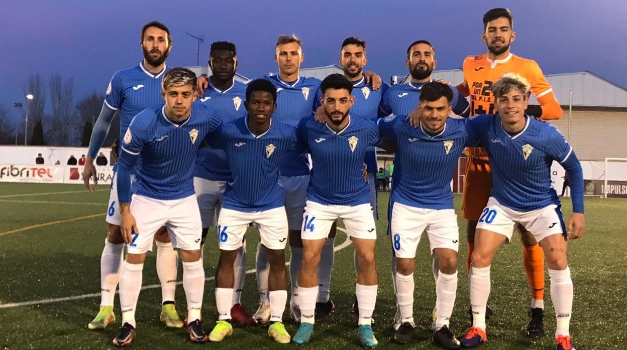 Once inicial del CD Manchego en el partido contra el CD Villacañas