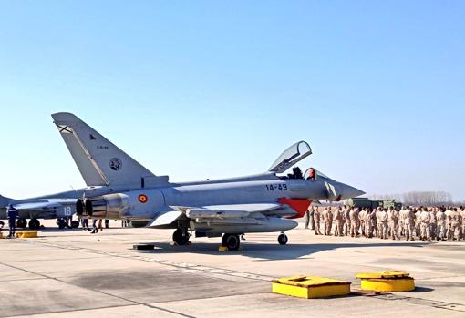 Caza Eurofighter en la base búlgara de Grav Ignatievo (Bulgaria)