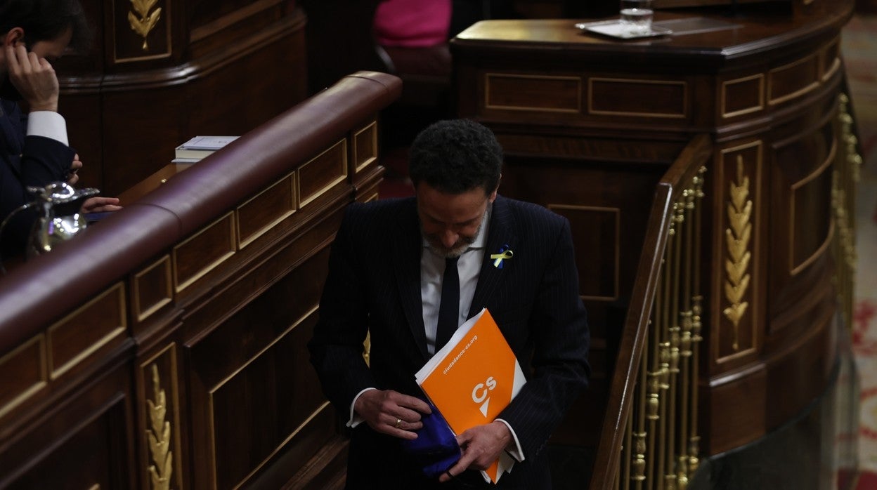 Edmundo Bal, este miércoles, tras intervenir en el debate sobre la invasión a Ucrania