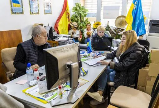 Familias de Ucrania en la asociación local de Torrevieja