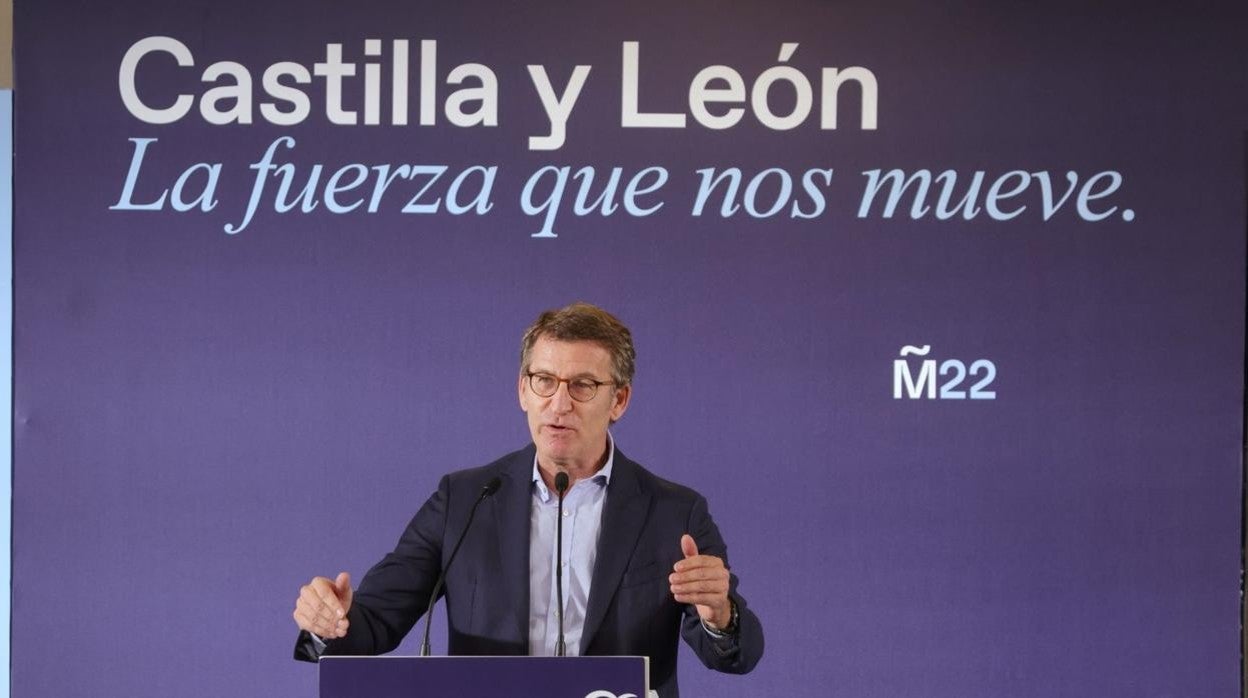 Feijoo en un acto de la pasada campaña electoral en Castilla y León