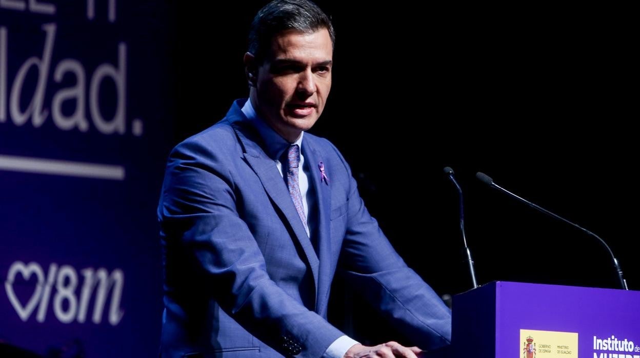 El presidente del Gobierno, Pedro Sánchez, en un acto institucional celebrado ayer