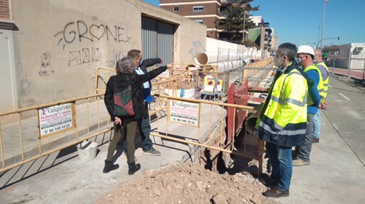 Imagen del comienzo de las obras de prevención de indundaciones en la Pobla de Farnals (Valencia)