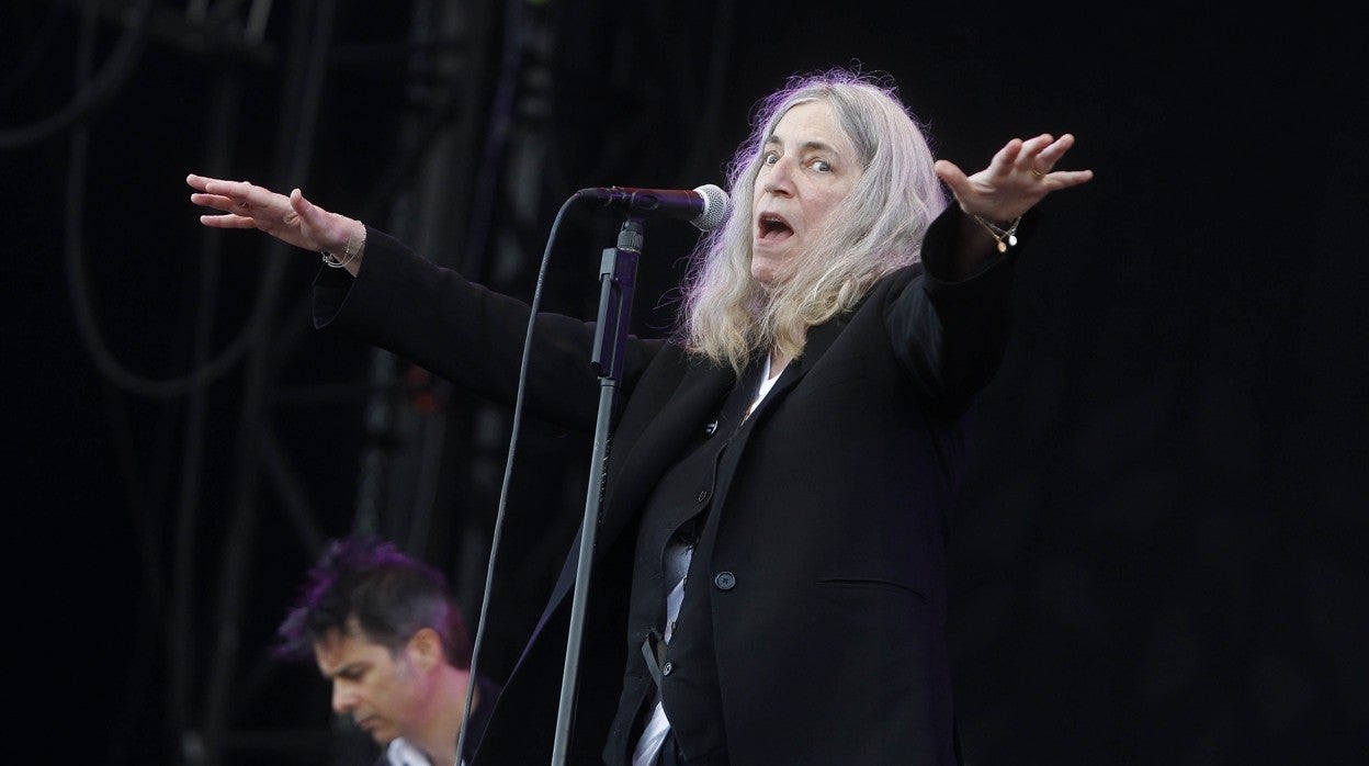 Patti Smith, durante una actuación en Barcelona