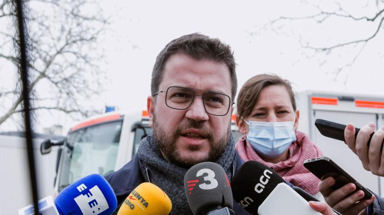 Pere Aragonès, presidente de la Generalitat, este viernes en Berlín (Alemania)