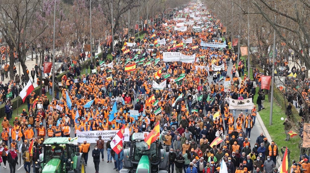 Manifestación en defensa del sector primario este domingo en Madrid