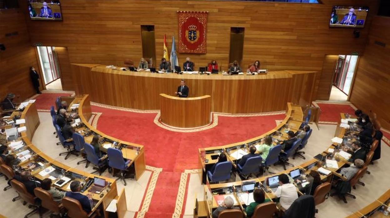 Alberto Núñez Feijóo, en el Parlamento gallego, en una imagen de archivo