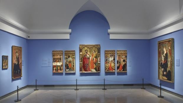 El retablo de san Juan y santa Catalina de Sigüenza destaca en las nuevas salas góticas del Museo del Prado