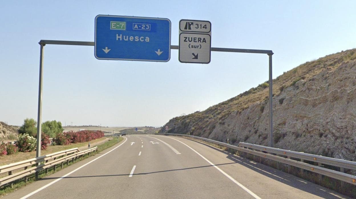 El paraje en el que se ha registrado el incidente mortal está cerca de la autovía A-23 (Smoport-Sagunto), en el término municipal de Zuera (Zaragoza)