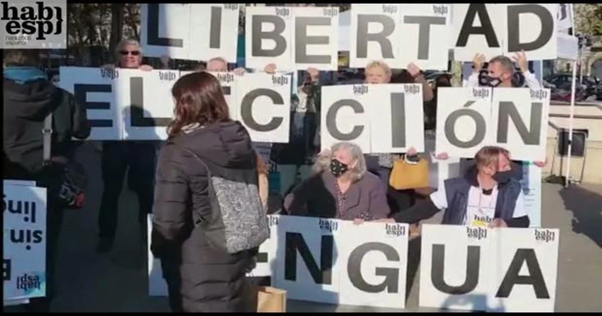 Acción reivindicativa de Hablamos Español en la ciudad de Barcelona