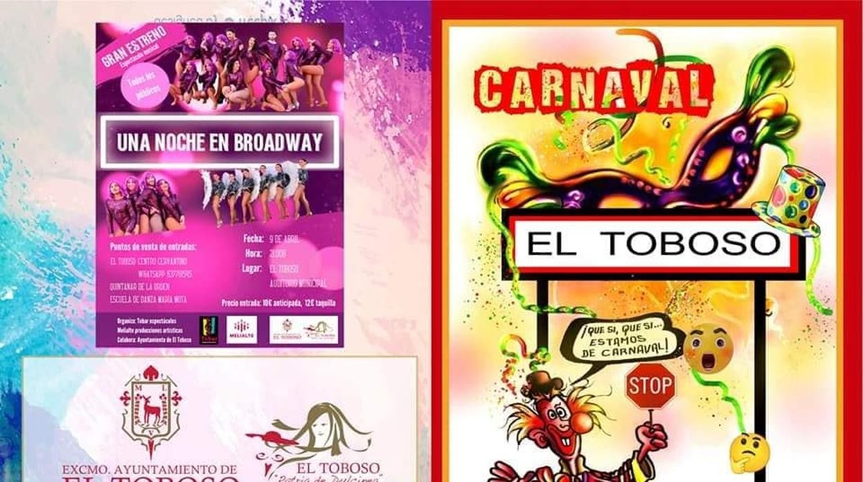 Carteles anunciadores de los carnavales de este año