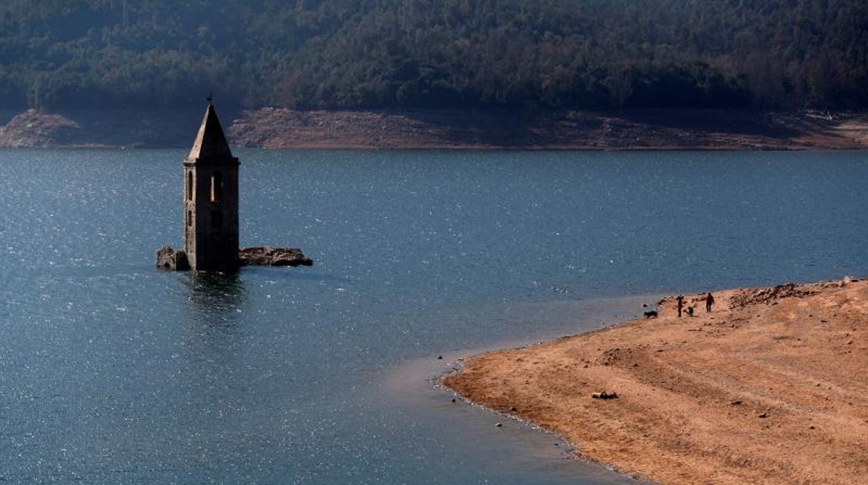 El pantano de Sau, hace unas semanas