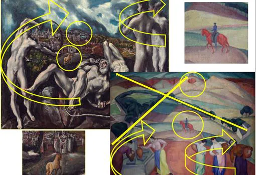'Laoconte y sus hijos' (1609-1614), El Greco, y 'En la fuente de Toledo' o 'Mujeres en la fuente' (1913), Diego Rivera. Interpretación por Antonio Zárate