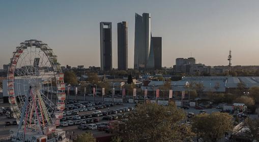 La noria del Autocine de Madrid, en Fuencarral El Pardo.