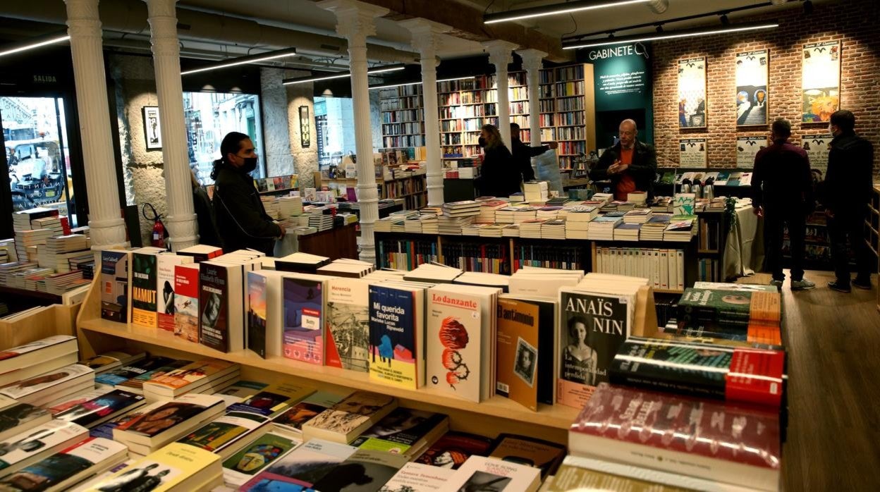 Interior de una librería de Madrid