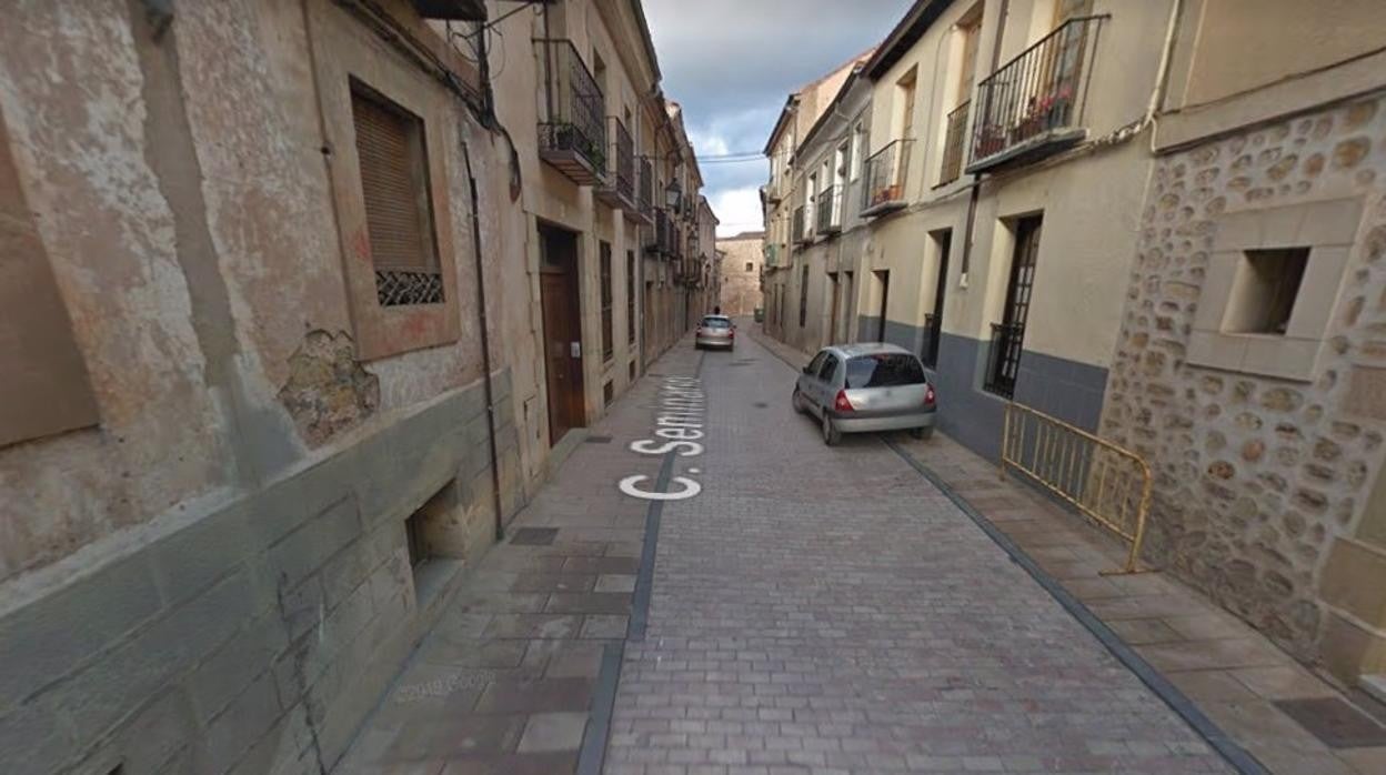 Calle Seminario de Sigüenza, donde esta madrugada se ha producido la agresión con arma blanca